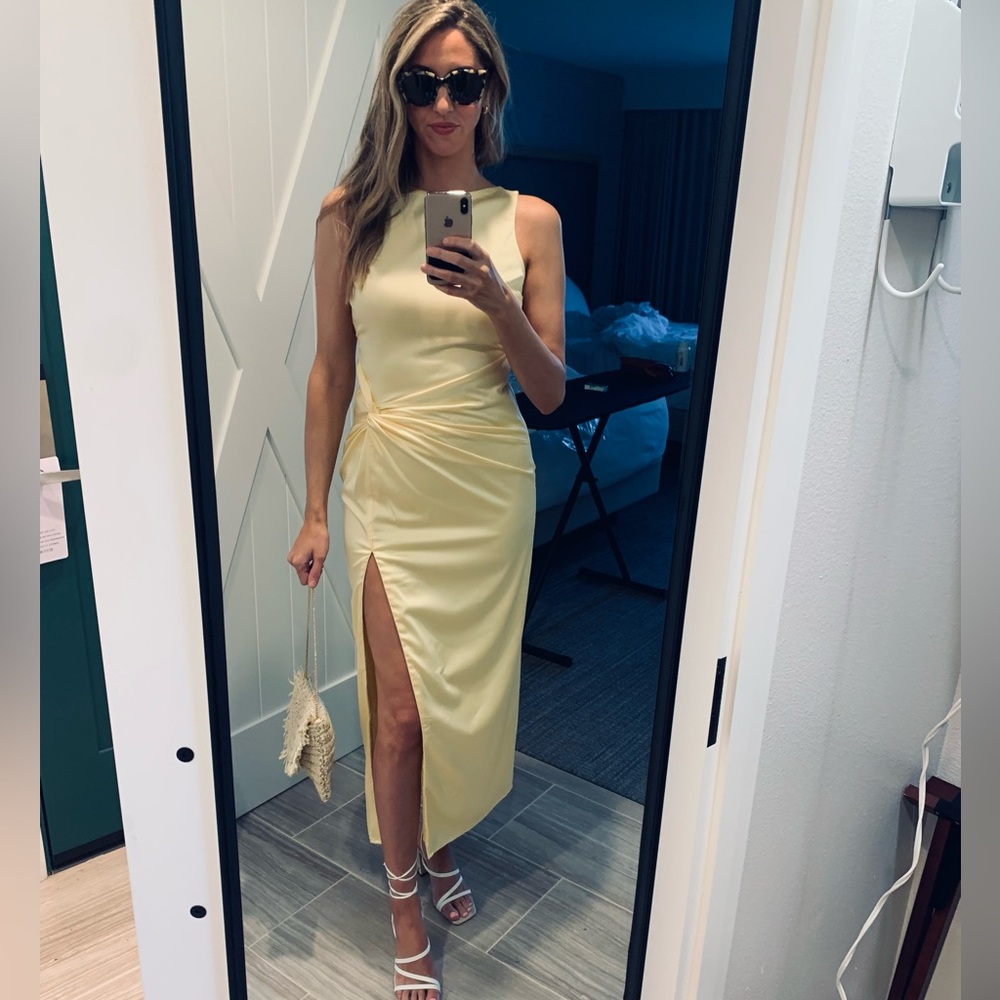Abercrombie Wedding Guest Dress - yellow - SZ Small